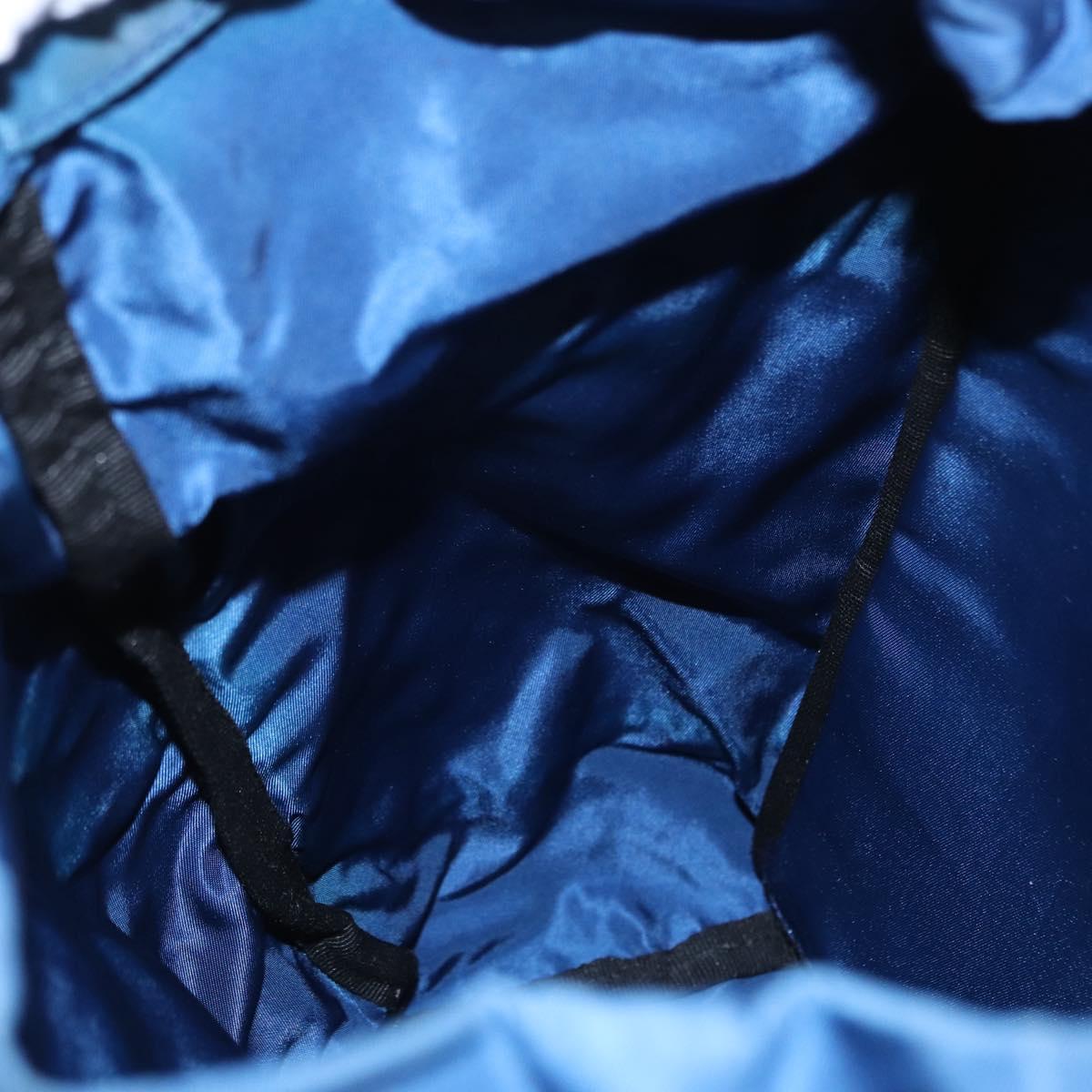 PRADA Backpack Nylon Blue Silver Auth bs31181