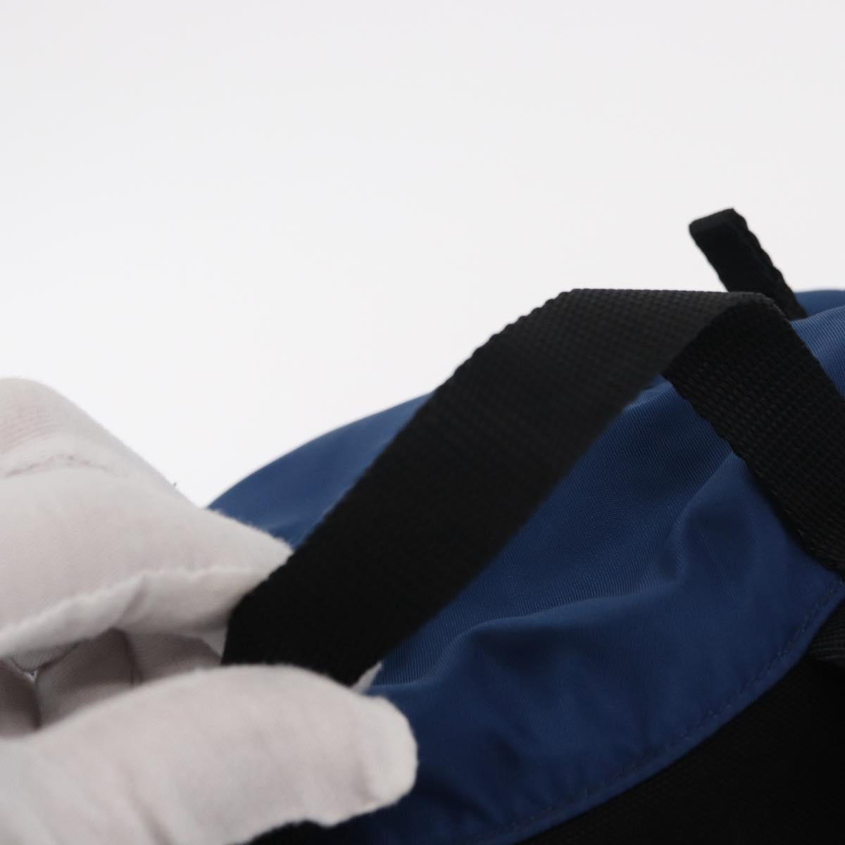 PRADA Backpack Nylon Blue Silver Auth bs31181