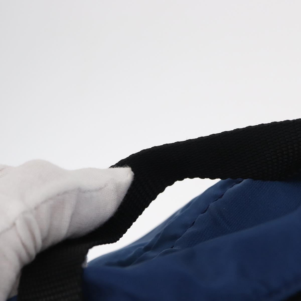 PRADA Backpack Nylon Blue Silver Auth bs31181