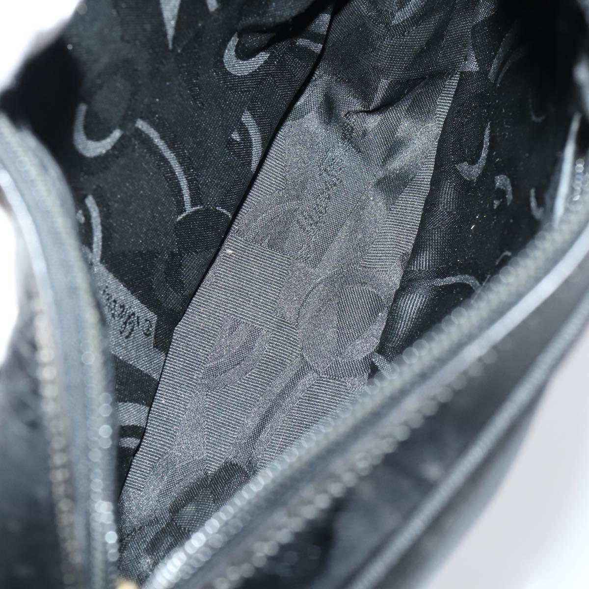 Salvatore Ferragamo Shoulder Bag Leather Canvas 2 Set Black Beige Auth bs31189