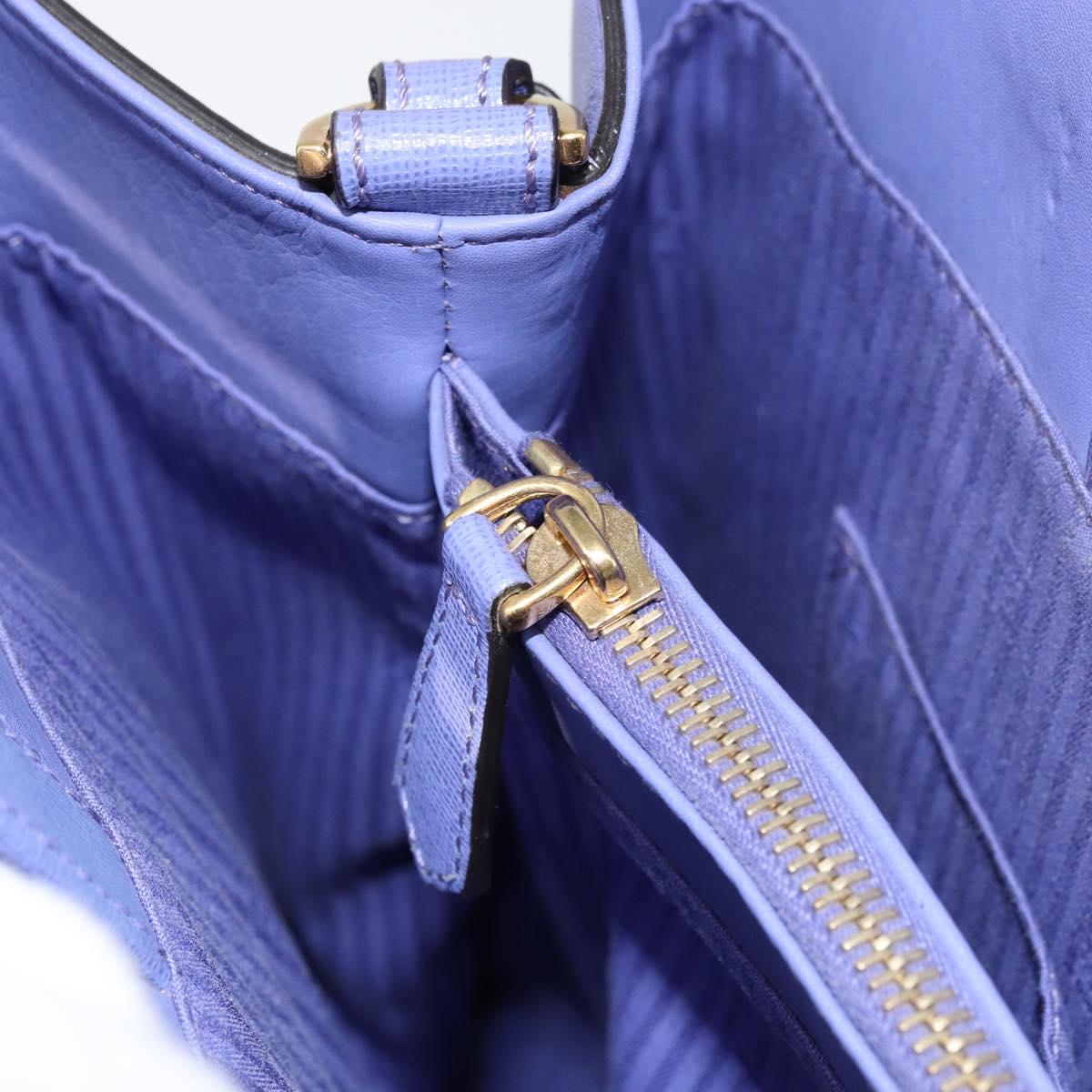 FENDI PETITE 2JOURS Hand Bag Leather Purple Gold Auth bs31194