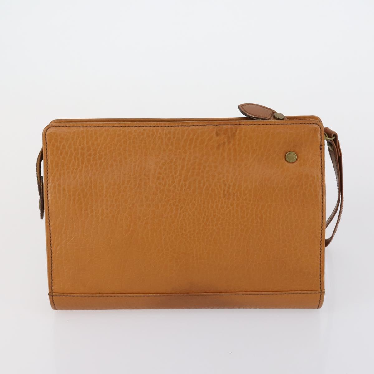 Burberrys Clutch Bag Leather 2 Set Black Brown Auth bs31198