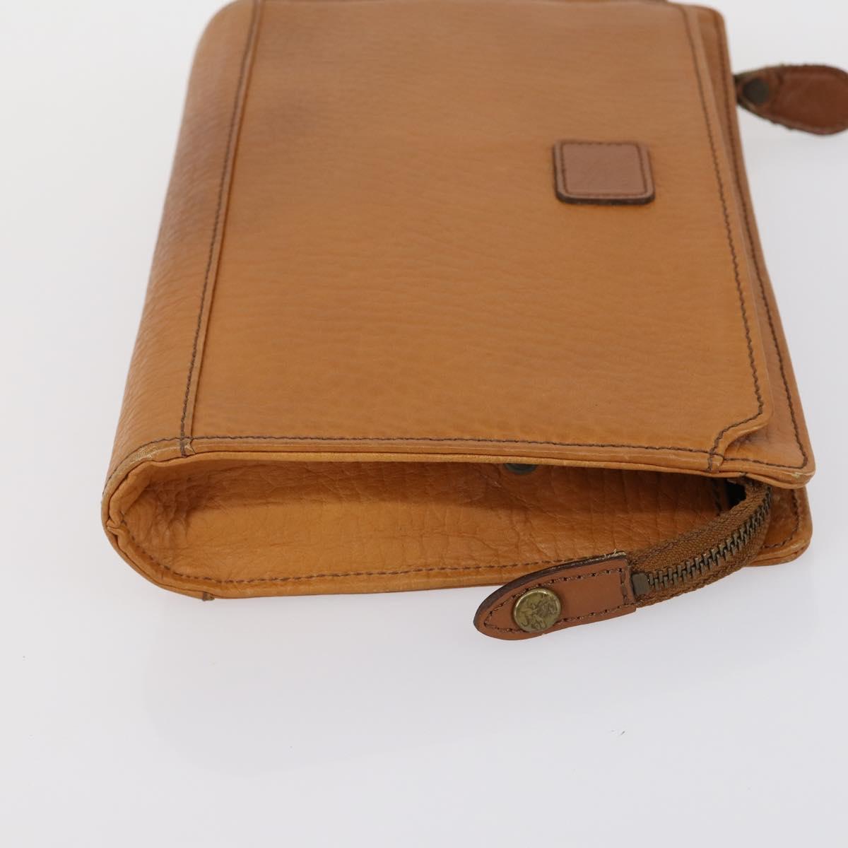 Burberrys Clutch Bag Leather 2 Set Black Brown Auth bs31198