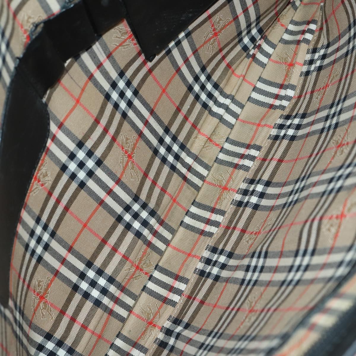 Burberrys Clutch Bag Leather 2 Set Black Brown Auth bs31198