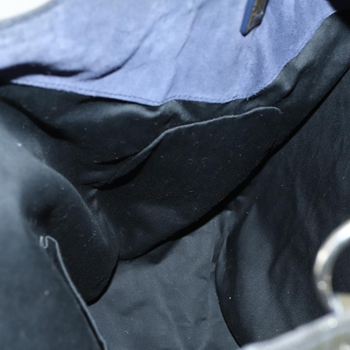 SAINT LAURENT Shoulder Bag Enamel Khaki Silver Auth bs31200