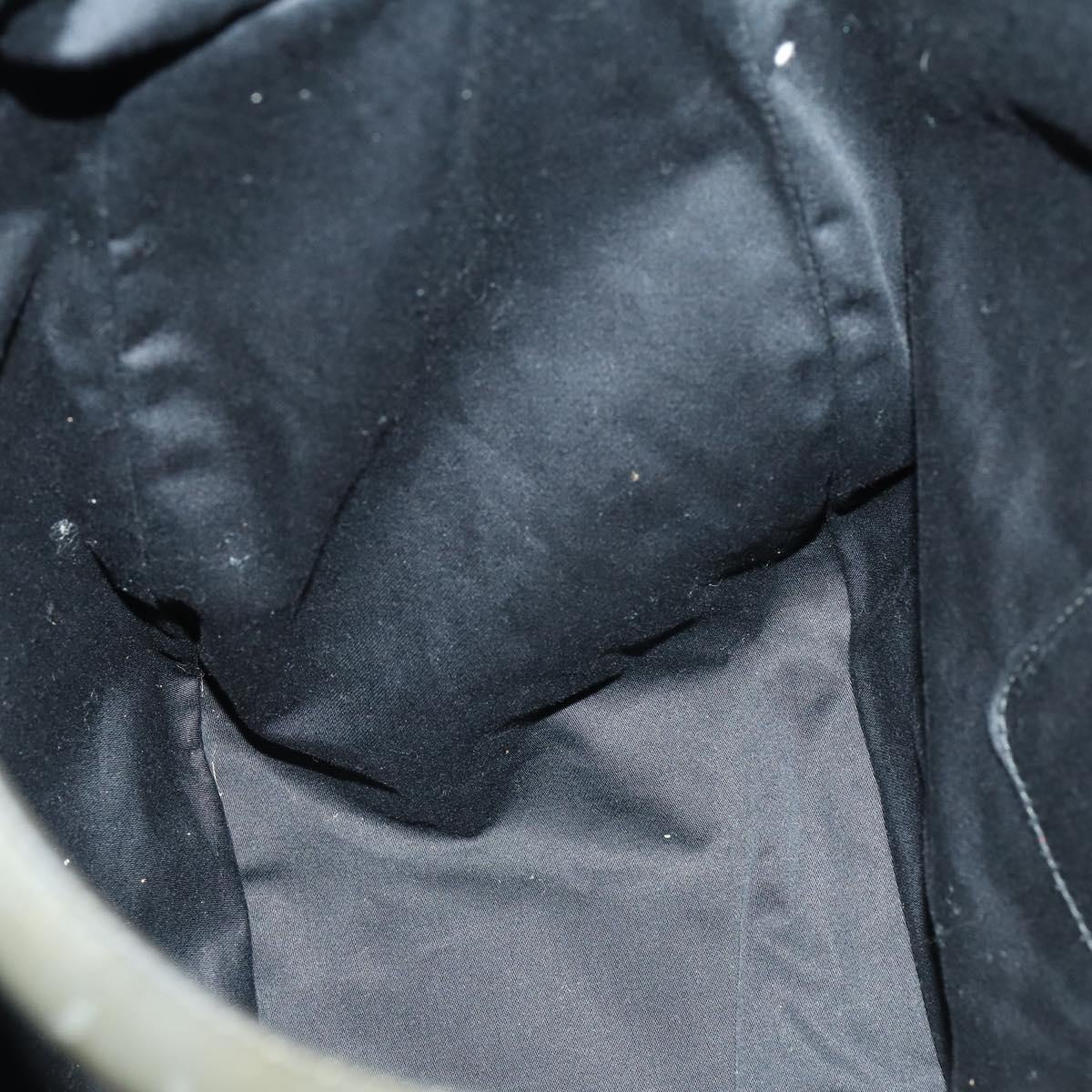 SAINT LAURENT Shoulder Bag Enamel Khaki Silver Auth bs31200