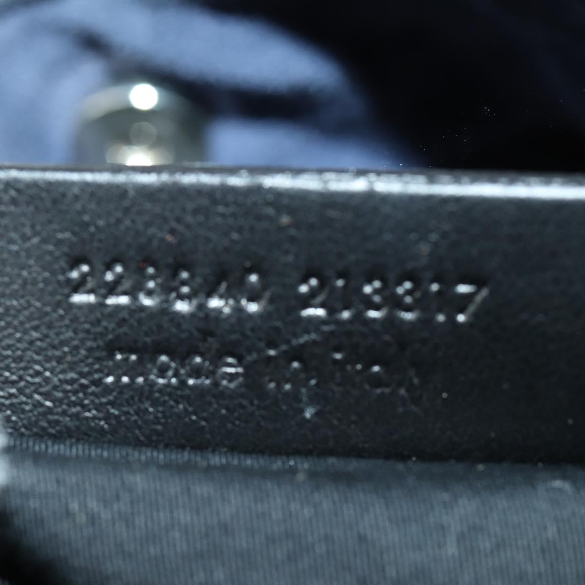 SAINT LAURENT Shoulder Bag Enamel Khaki Silver Auth bs31200