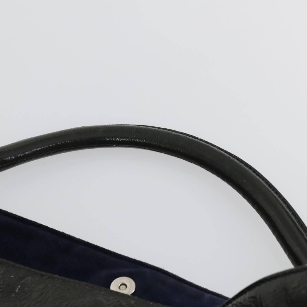 SAINT LAURENT Shoulder Bag Enamel Khaki Silver Auth bs31200