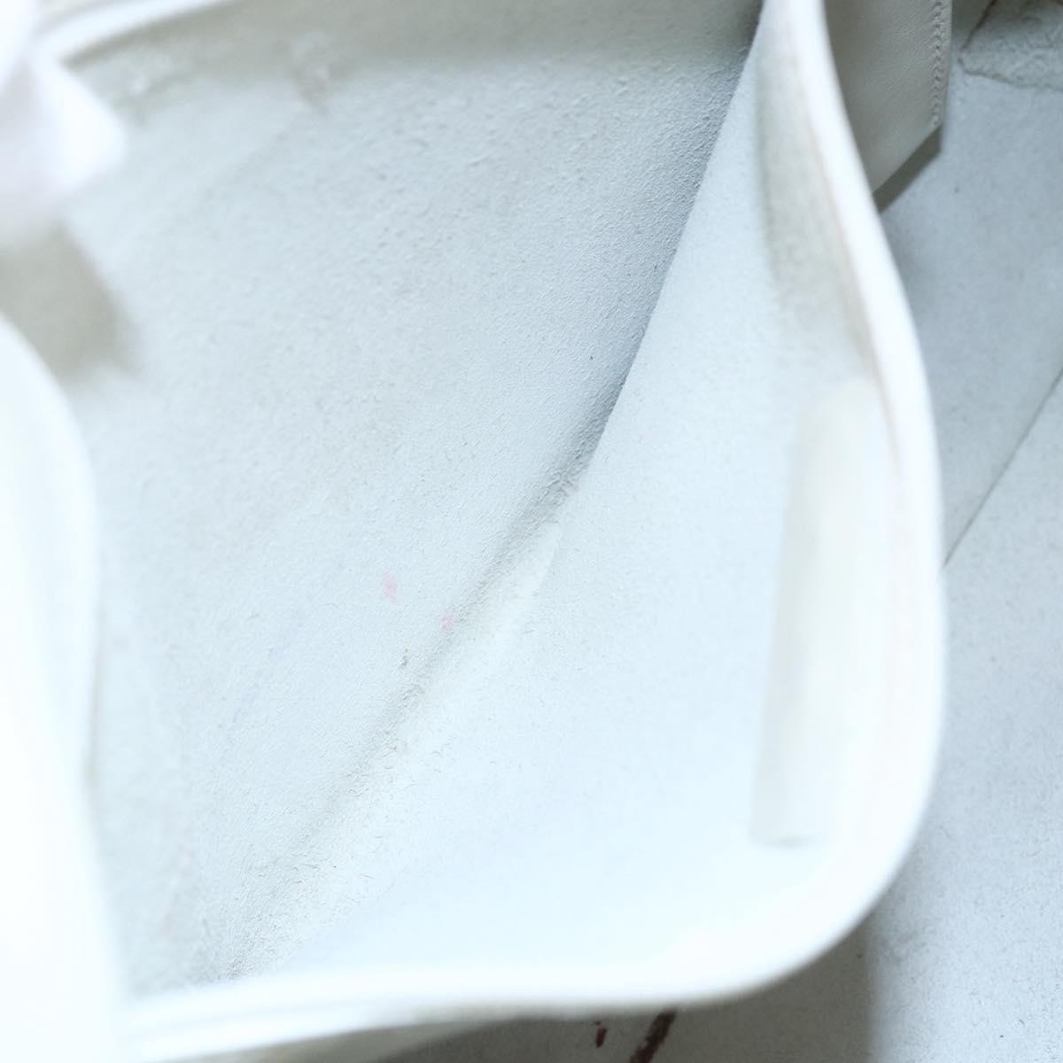 LOEWE Shoulder Bag Leather White Silver Auth bs31203