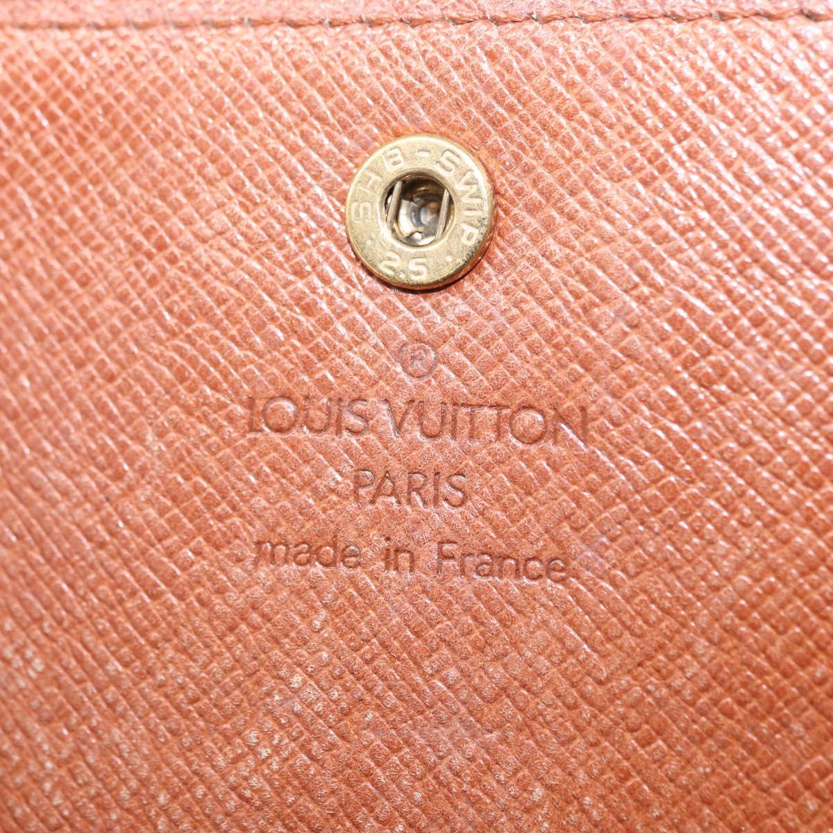 LOUIS VUITTON Monogram Porte Monnaie Zip Wallet M61735 LV Auth bs31236