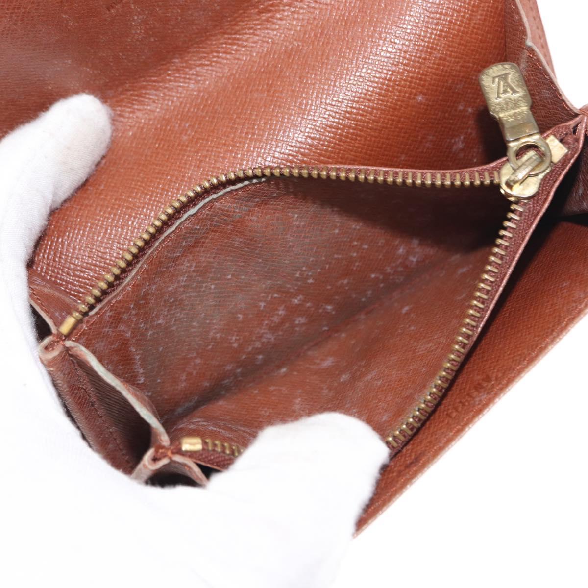 LOUIS VUITTON Monogram Porte Monnaie Zip Wallet M61735 LV Auth bs31236