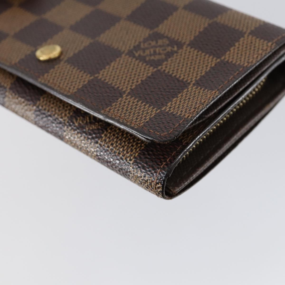 LOUIS VUITTON Monogram Damier Ebene Wallet 3 Set LV Auth bs31237