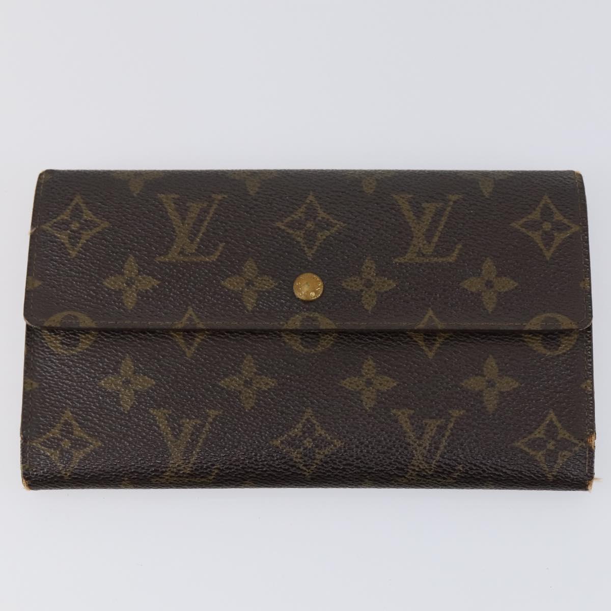LOUIS VUITTON Monogram Damier Ebene Wallet 3 Set LV Auth bs31237