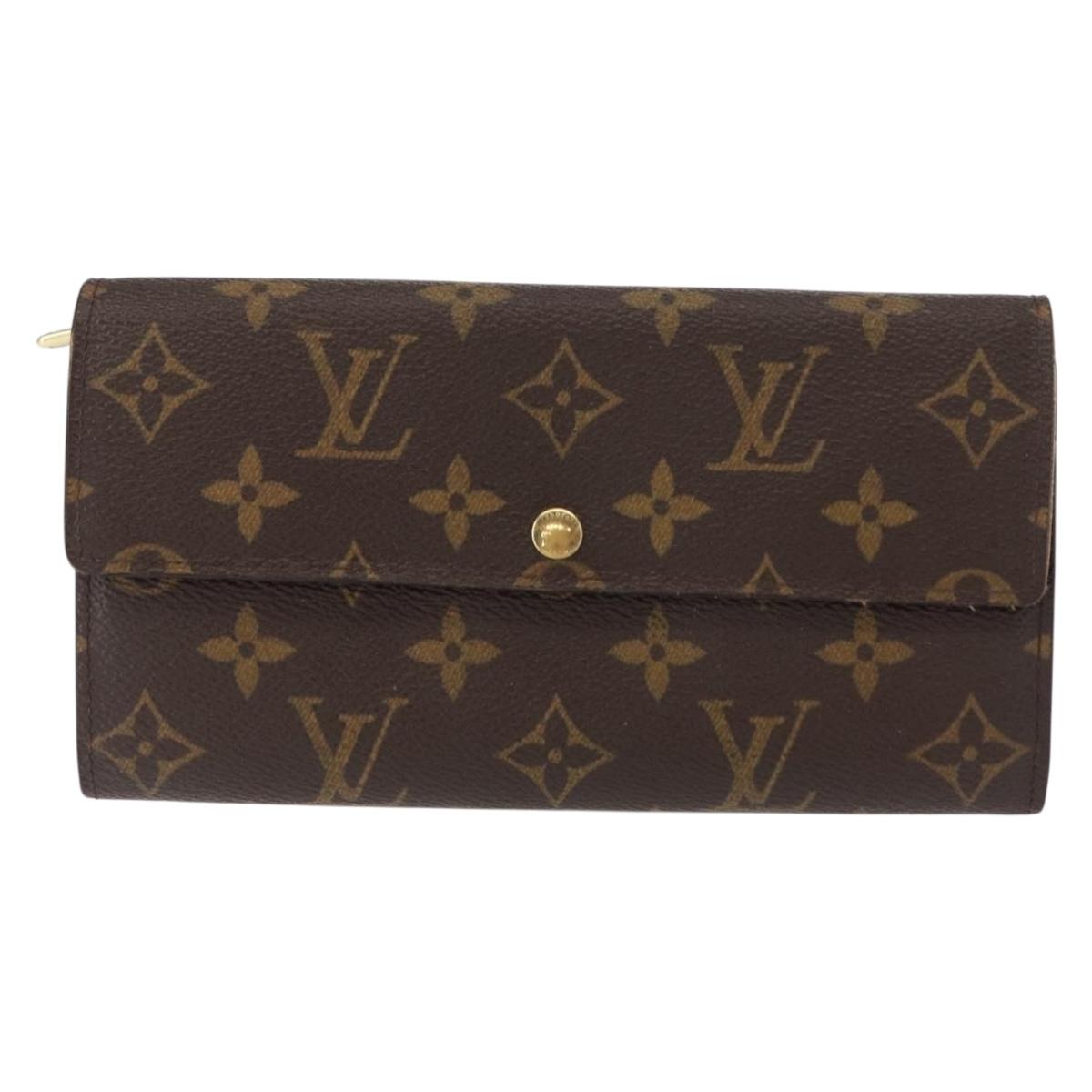 LOUIS VUITTON Pochette Porte Monnaie Credit Long Wallet M61726 LV Auth bs31242