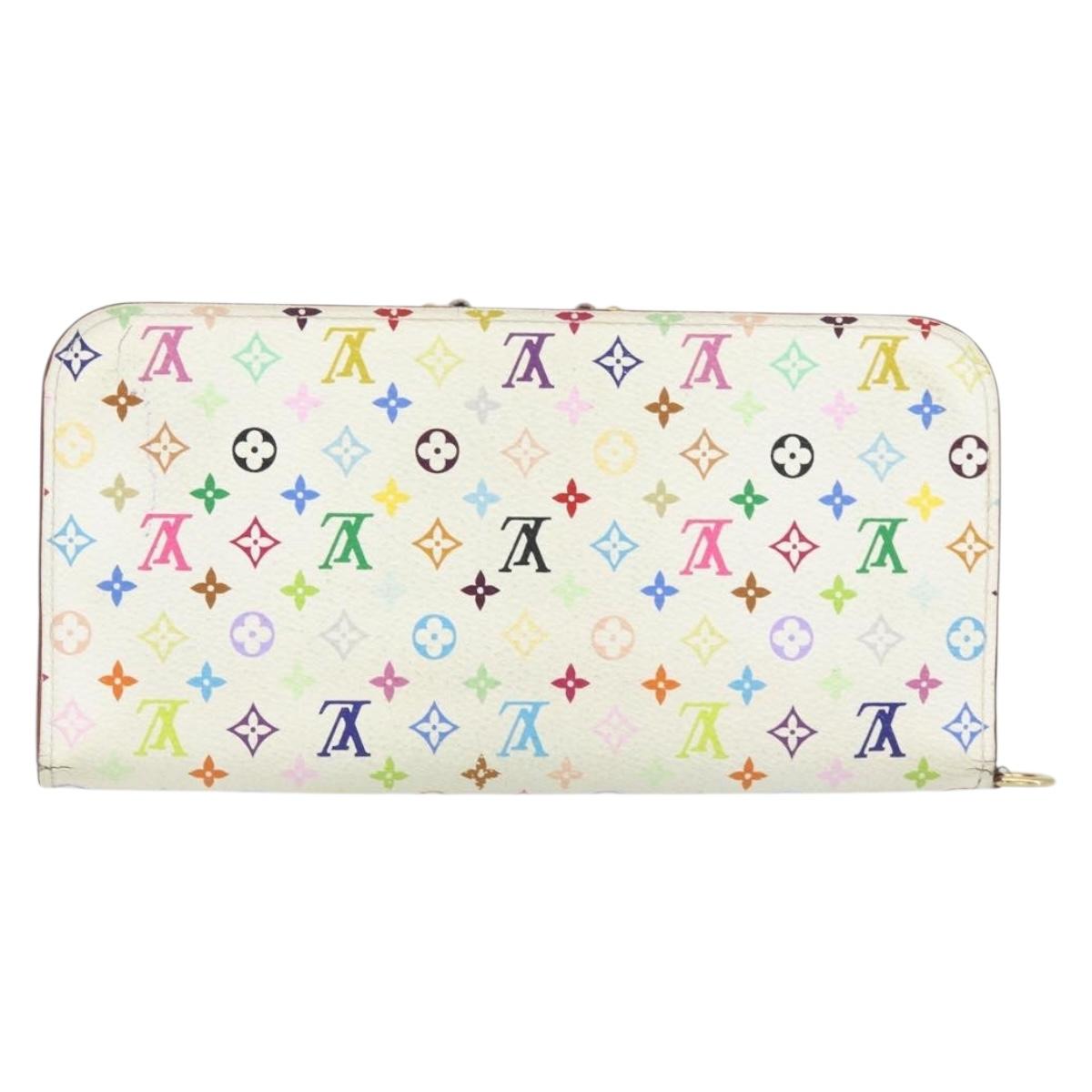 LOUIS VUITTON Multicolor PortefeuilleInsolite Wallet White M93750 Auth bs31244