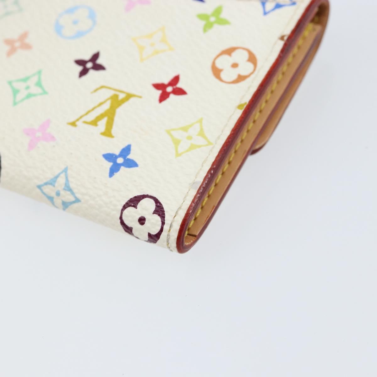 LOUIS VUITTON Multicolor Porte Monnaie Cozy Coin Purse White M60006 Auth bs31245