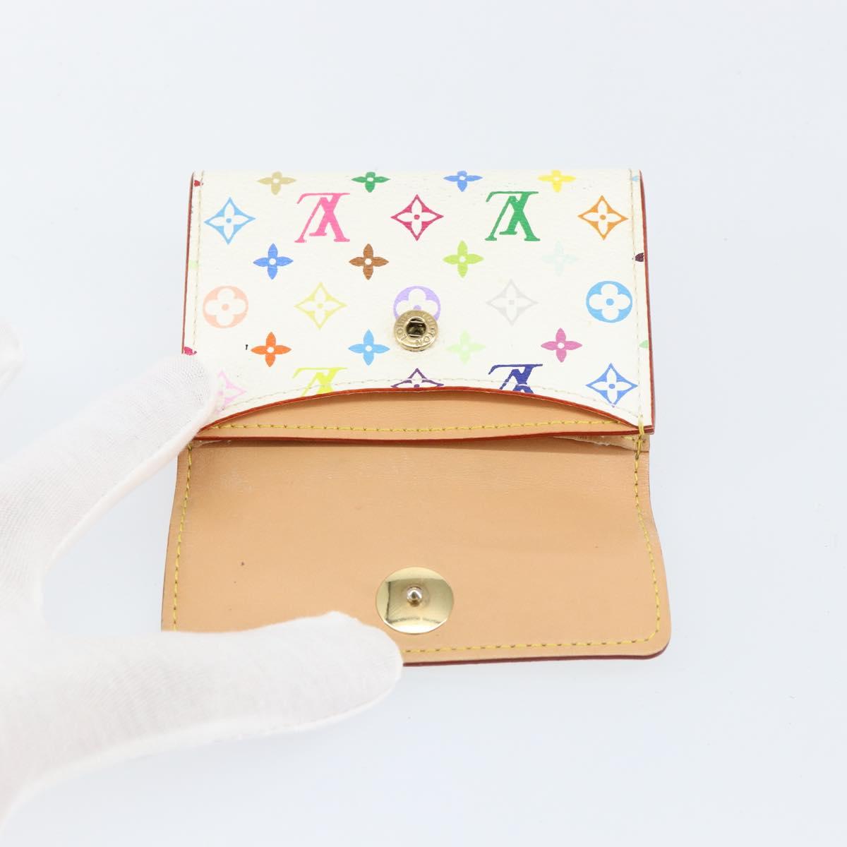 LOUIS VUITTON Multicolor Porte Monnaie Cozy Coin Purse White M60006 Auth bs31245