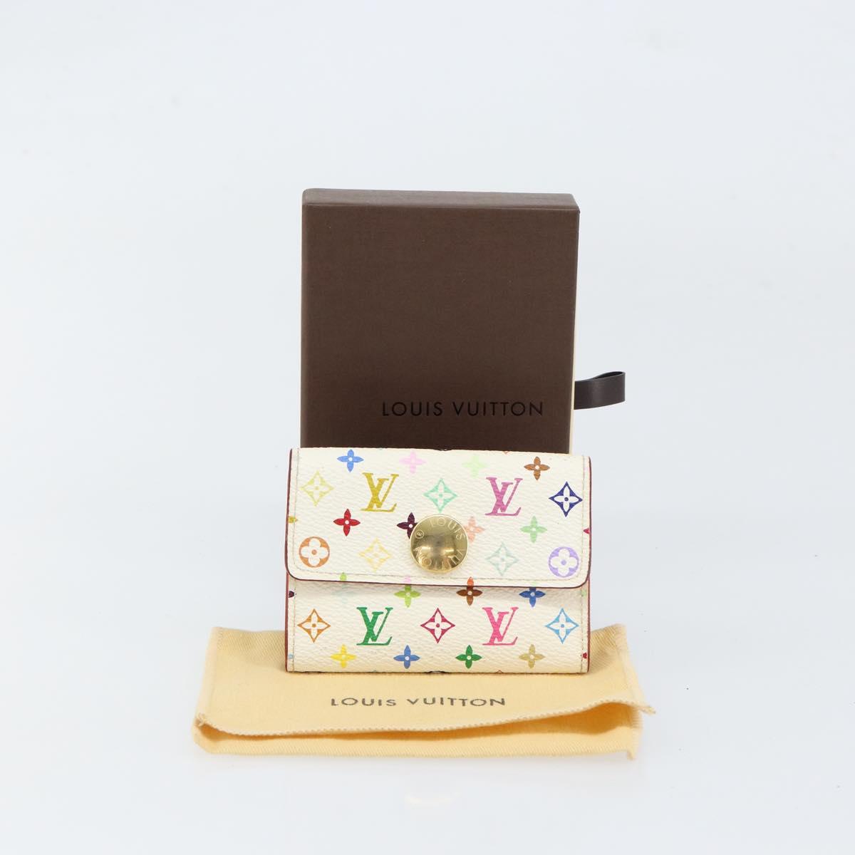 LOUIS VUITTON Multicolor Porte Monnaie Cozy Coin Purse White M60006 Auth bs31245