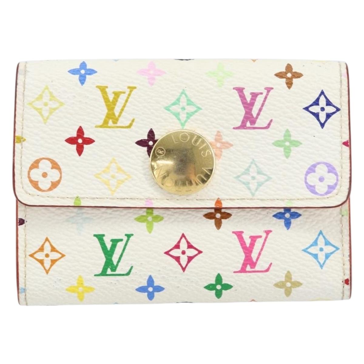 LOUIS VUITTON Multicolor Porte Monnaie Cozy Coin Purse White M60006 Auth bs31245
