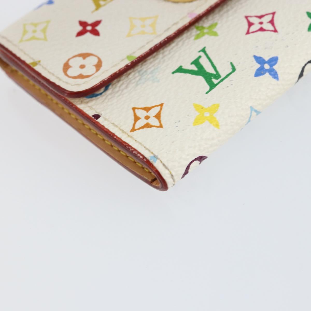 LOUIS VUITTON Multicolor Porte Monnaie Cozy Coin Purse White M60006 Auth bs31245