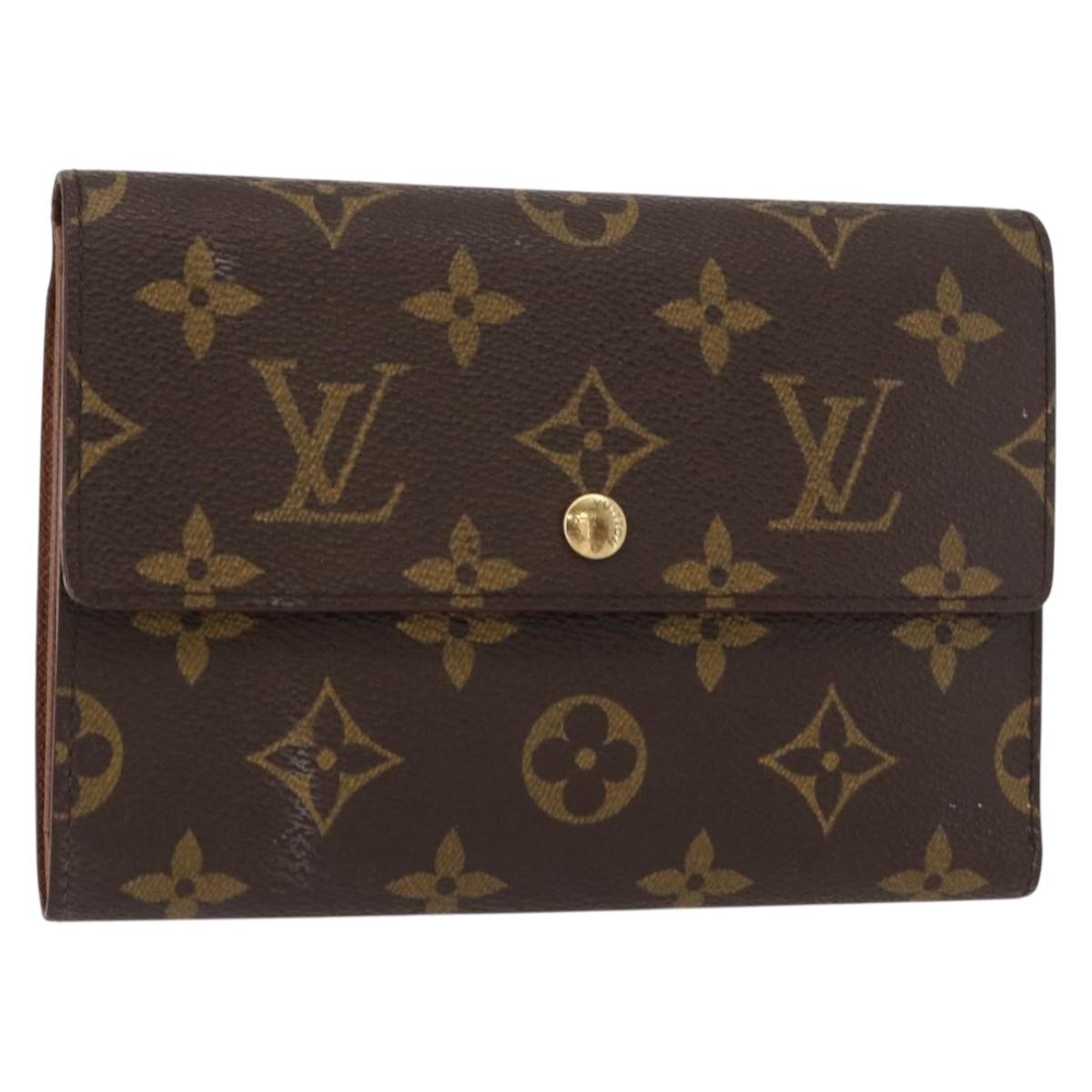 LOUIS VUITTON Monogram Porte Tresor Etui Papie Wallet M61202 LV Auth bs31247