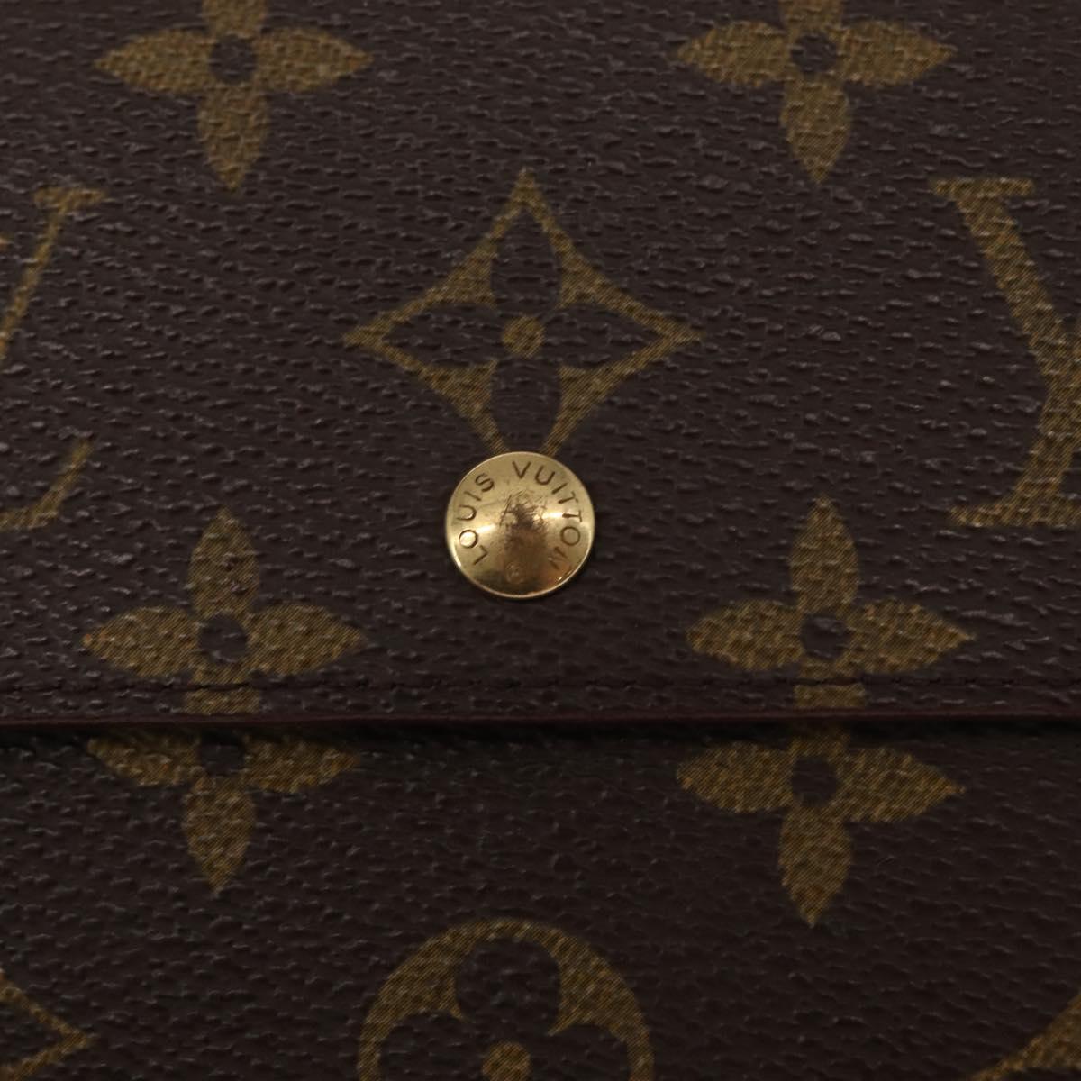 LOUIS VUITTON Monogram Porte Tresor Etui Papie Wallet M61202 LV Auth bs31247