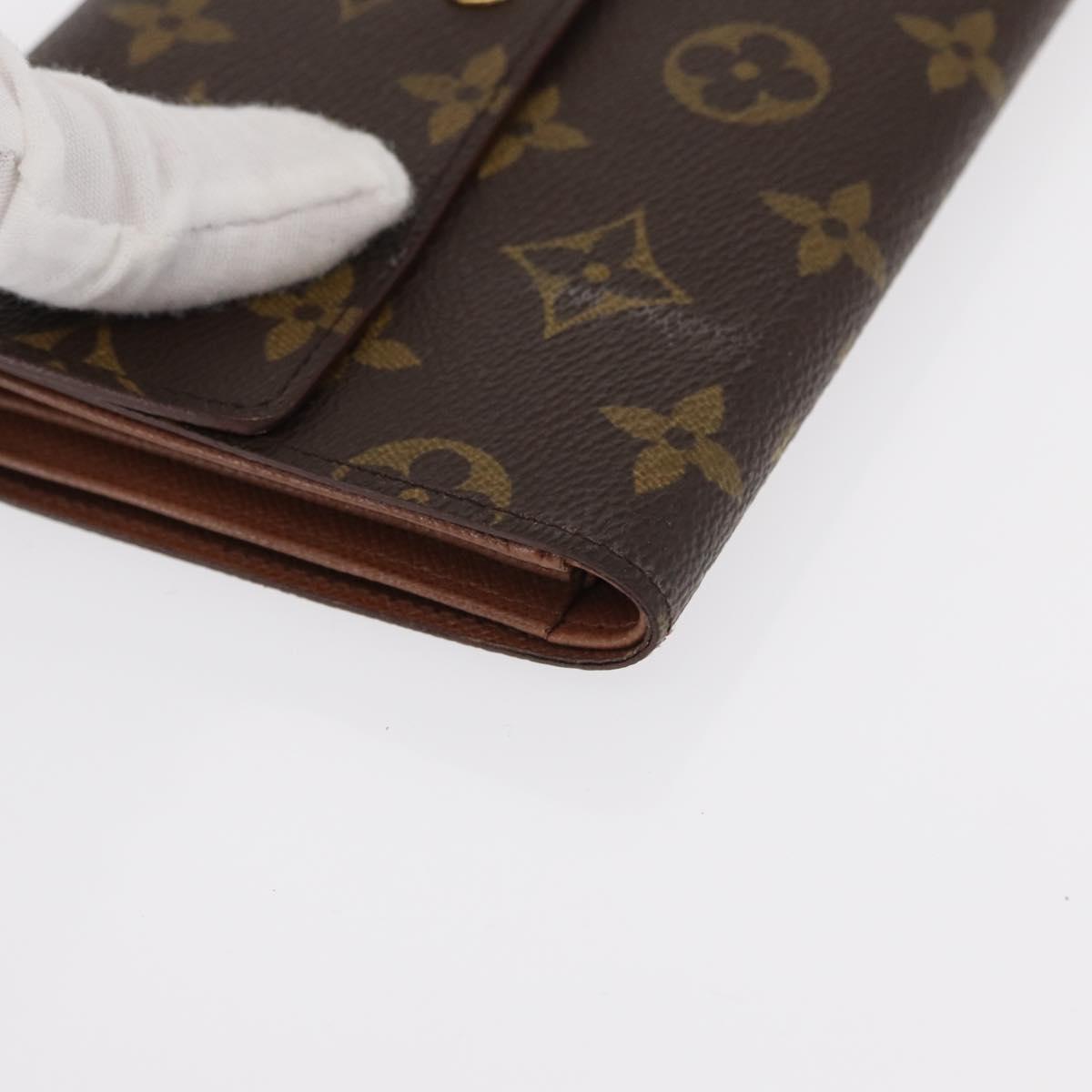 LOUIS VUITTON Monogram Porte Tresor Etui Papie Wallet M61202 LV Auth bs31247