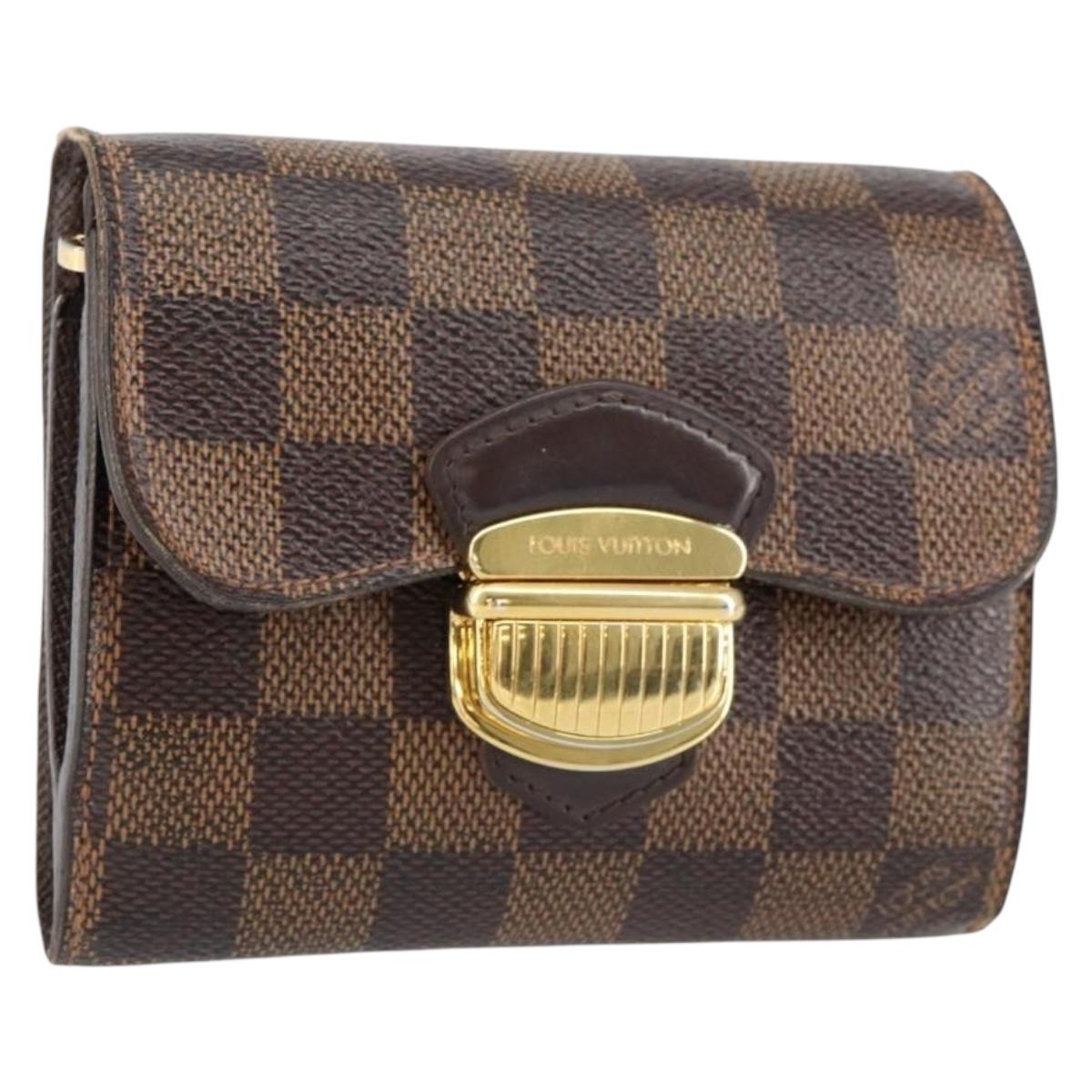LOUIS VUITTON Damier Ebene Portefeuille Joy Bifold Wallet N60034 LV Auth bs31248