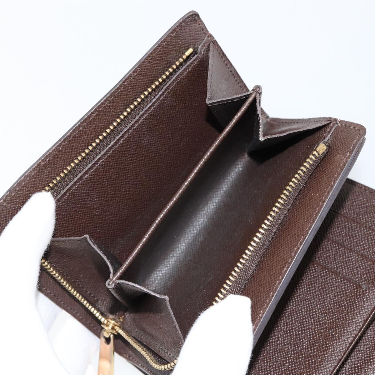 LOUIS VUITTON Damier Ebene Portefeuille Joy Bifold Wallet N60034 LV Auth bs31248