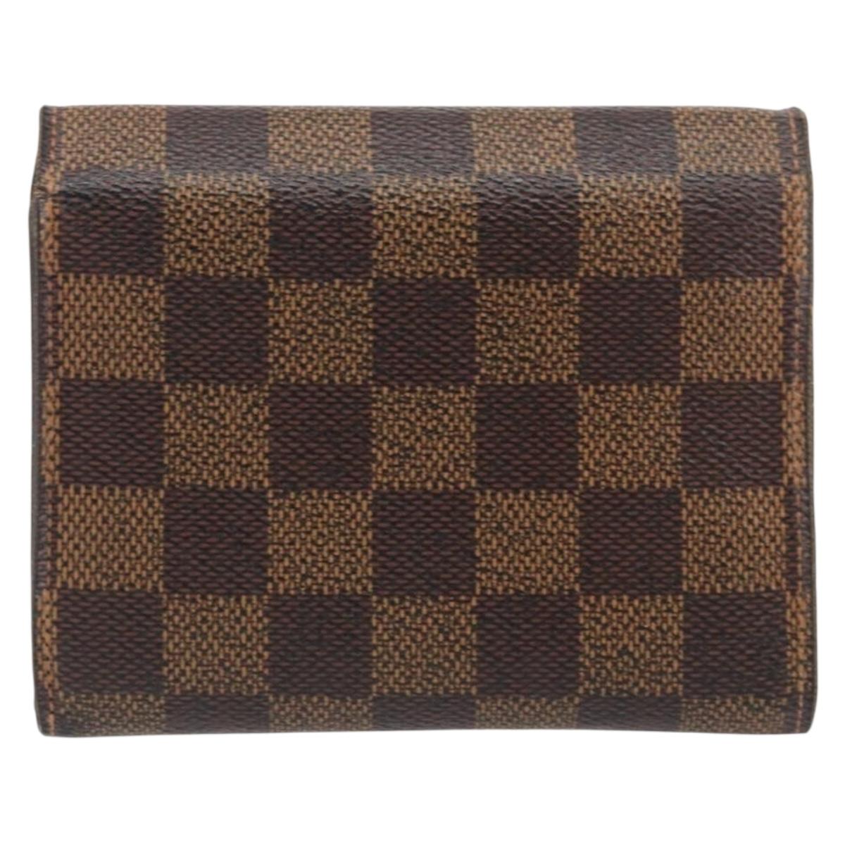 LOUIS VUITTON Damier Ebene Portefeuille Joy Bifold Wallet N60034 LV Auth bs31248
