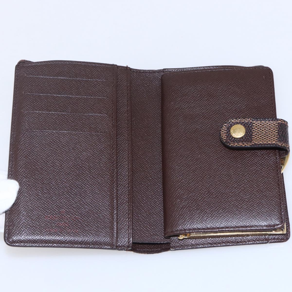 LOUIS VUITTON Damier Ebene Portefeuille Viennois Wallet N61674 LV Auth bs31250