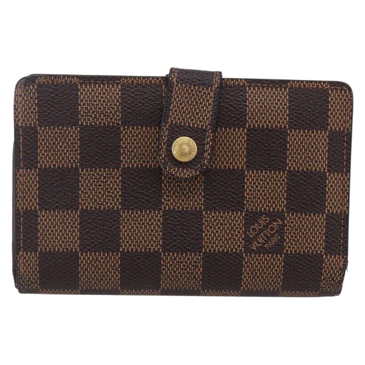 LOUIS VUITTON Damier Ebene Portefeuille Viennois Wallet N61674 LV Auth bs31250