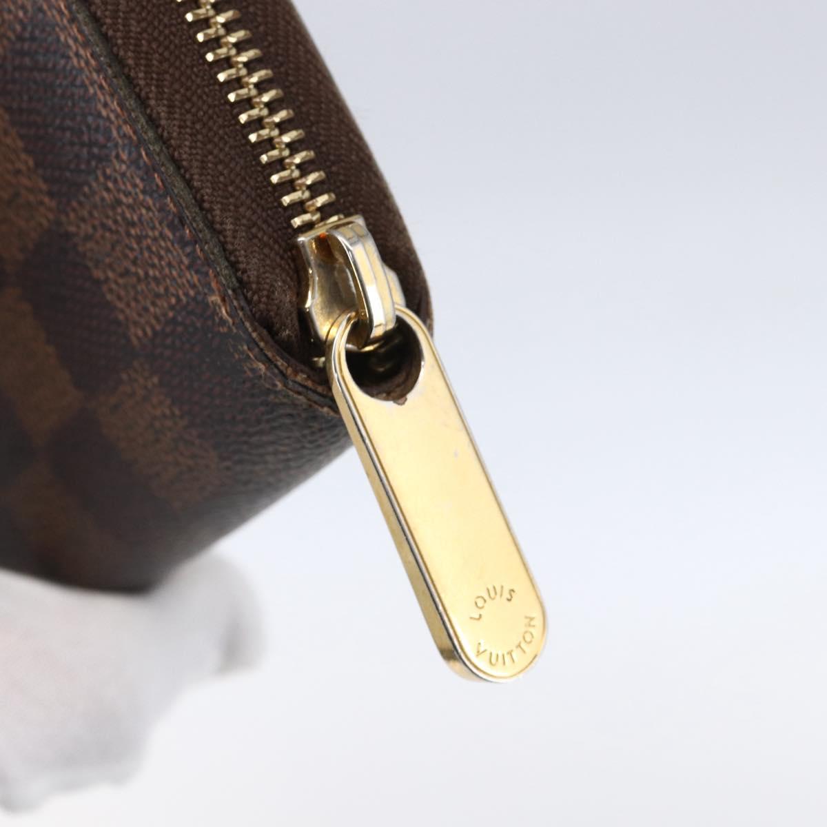 LOUIS VUITTON Damier Ebene Zippy Wallet Long Wallet N41661 LV Auth bs31251