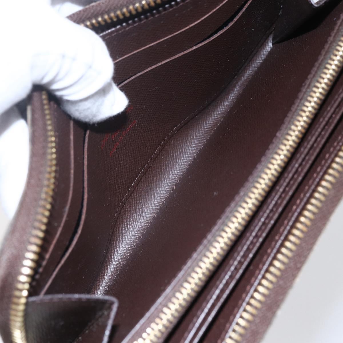 LOUIS VUITTON Damier Ebene Zippy Wallet Long Wallet N41661 LV Auth bs31251