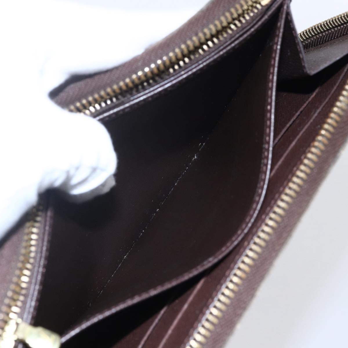 LOUIS VUITTON Damier Ebene Zippy Wallet Long Wallet N41661 LV Auth bs31251