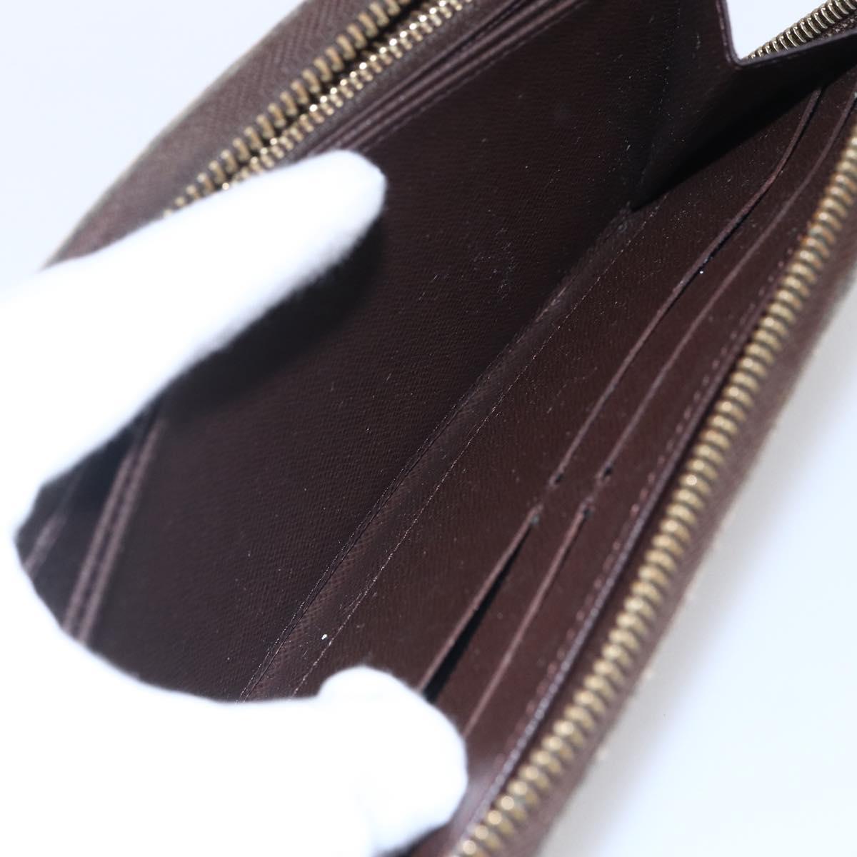 LOUIS VUITTON Damier Ebene Zippy Wallet Long Wallet N41661 LV Auth bs31251