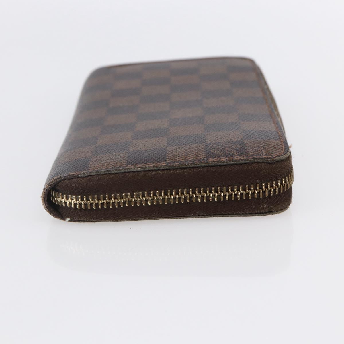LOUIS VUITTON Damier Ebene Zippy Wallet Long Wallet N41661 LV Auth bs31251