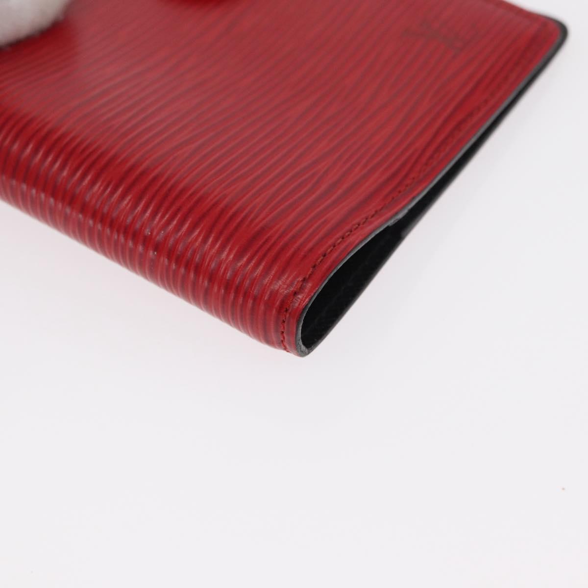 LOUIS VUITTON Taiga Agenda PM Day Planner Cover Red Akajou R2004E Auth bs31254