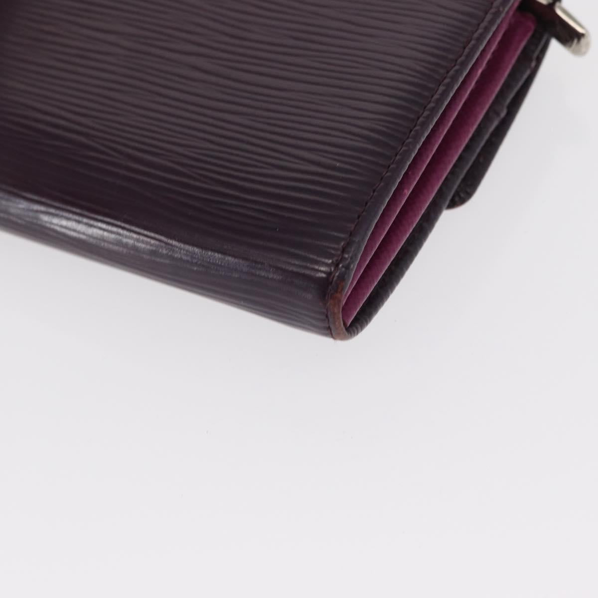 LOUIS VUITTON Epi Portefeiulle Sarah Wallet Purple Cassis M6374K LV Auth bs31256