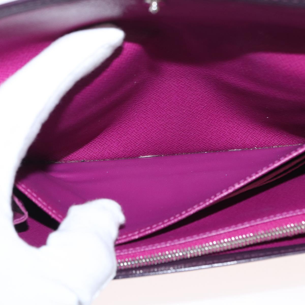 LOUIS VUITTON Epi Portefeiulle Sarah Wallet Purple Cassis M6374K LV Auth bs31256