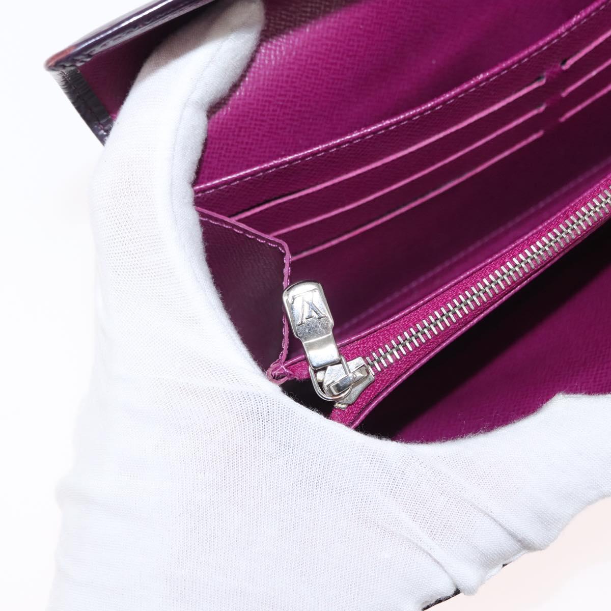 LOUIS VUITTON Epi Portefeiulle Sarah Wallet Purple Cassis M6374K LV Auth bs31256