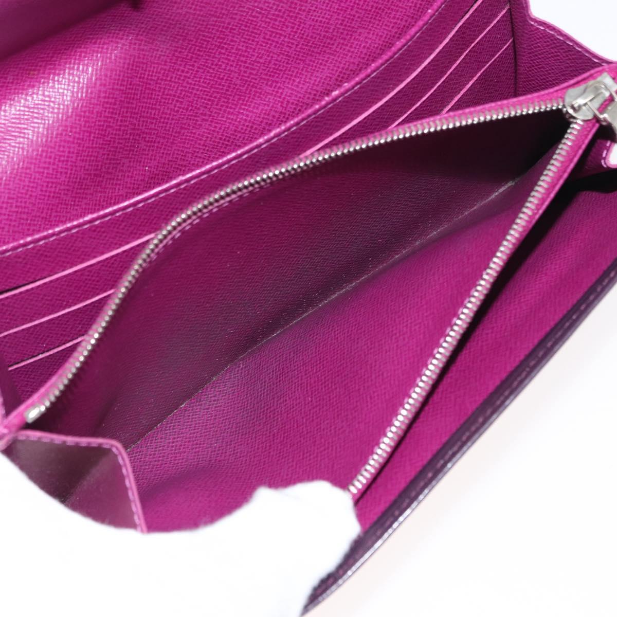 LOUIS VUITTON Epi Portefeiulle Sarah Wallet Purple Cassis M6374K LV Auth bs31256