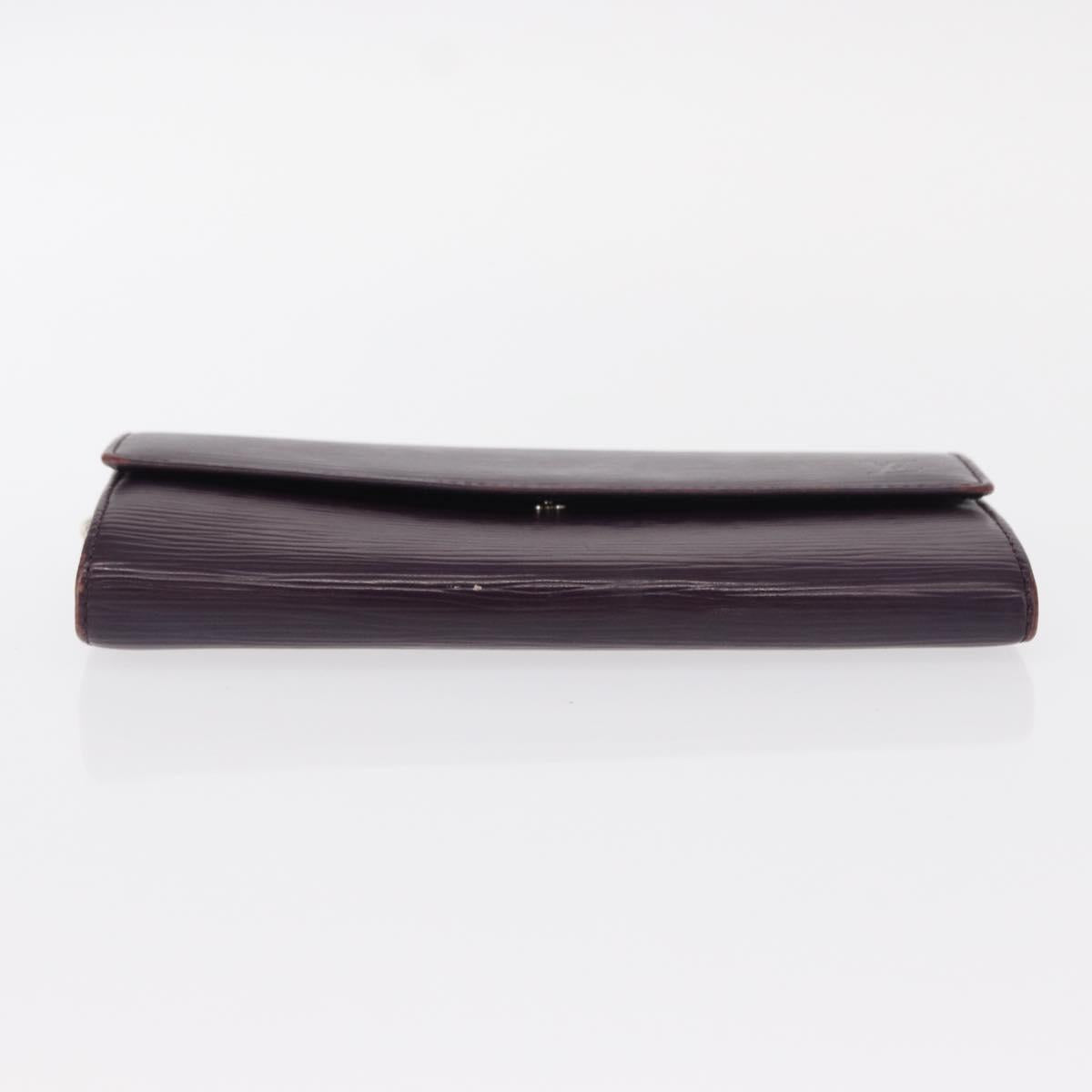 LOUIS VUITTON Epi Portefeiulle Sarah Wallet Purple Cassis M6374K LV Auth bs31256