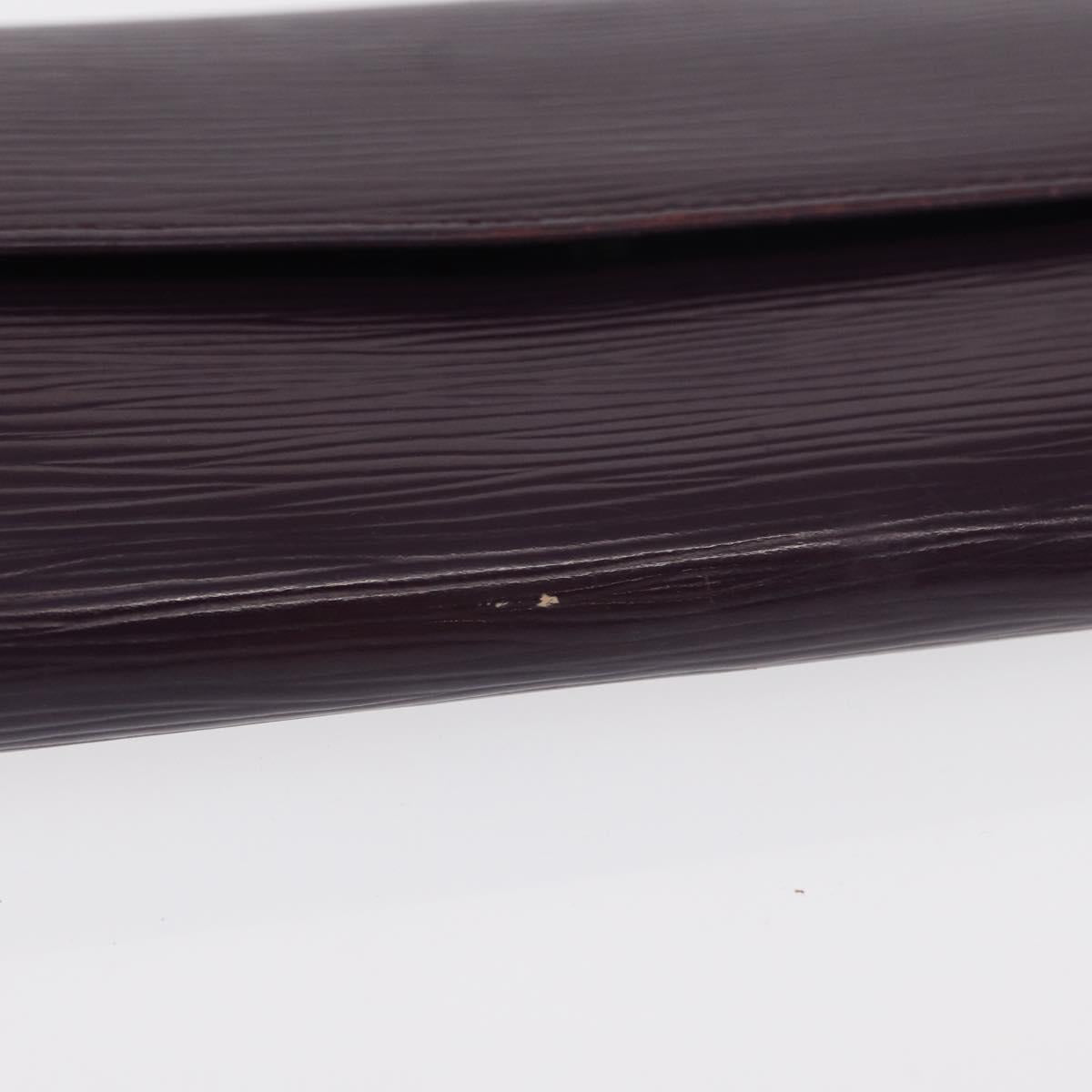 LOUIS VUITTON Epi Portefeiulle Sarah Wallet Purple Cassis M6374K LV Auth bs31256