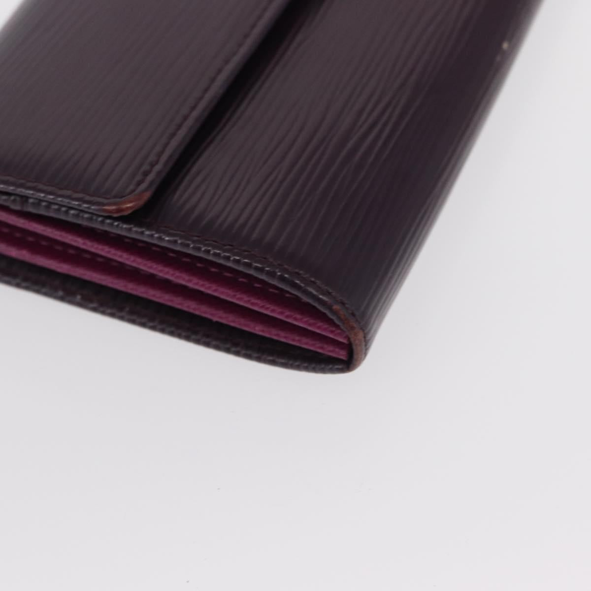 LOUIS VUITTON Epi Portefeiulle Sarah Wallet Purple Cassis M6374K LV Auth bs31256