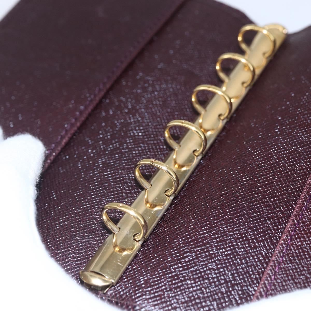 LOUIS VUITTON Taiga Agenda PM Day Planner Cover Acajou R20416 LV Auth bs31257