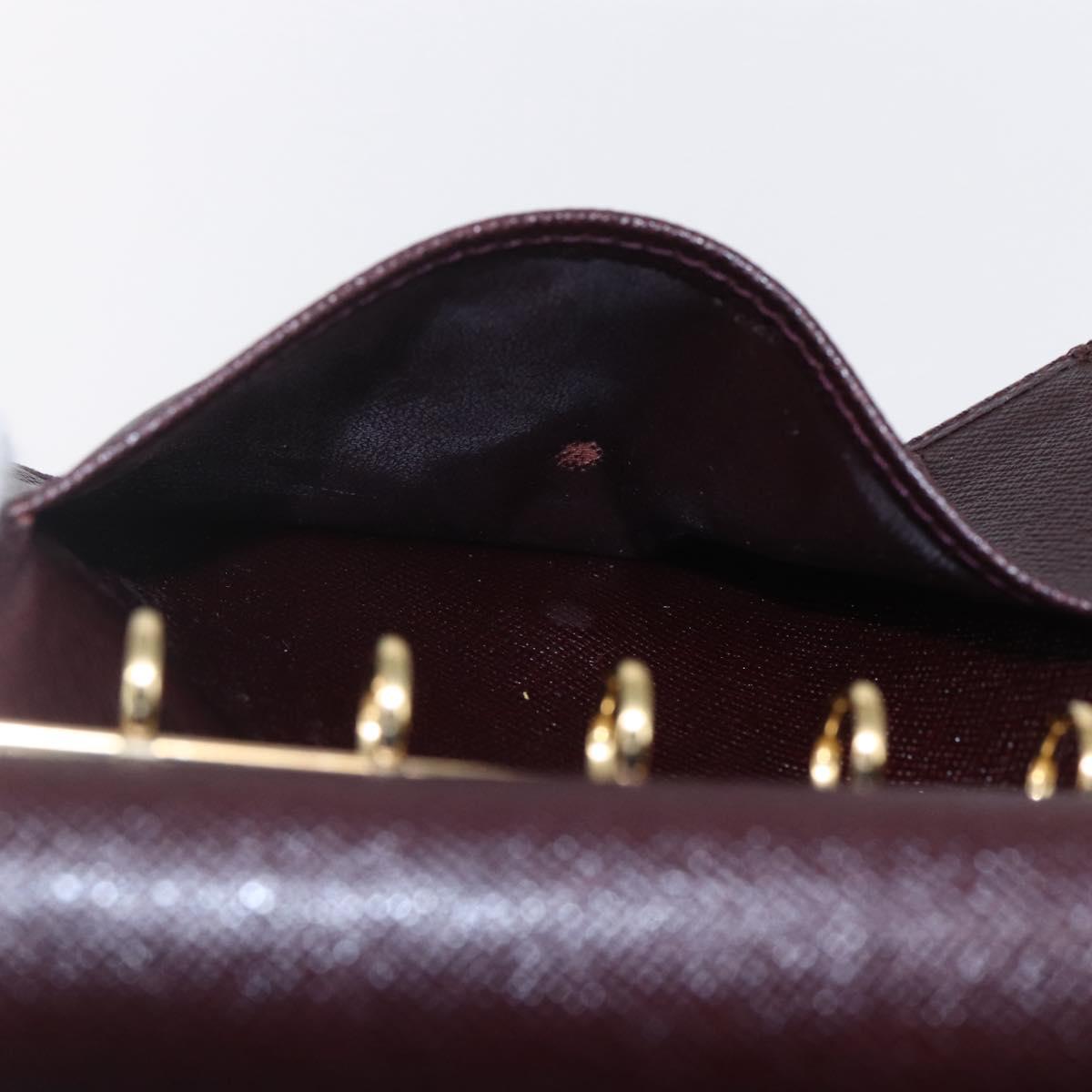 LOUIS VUITTON Taiga Leather Agenda MM Planner Cover Acajou R20416 Auth bs31257