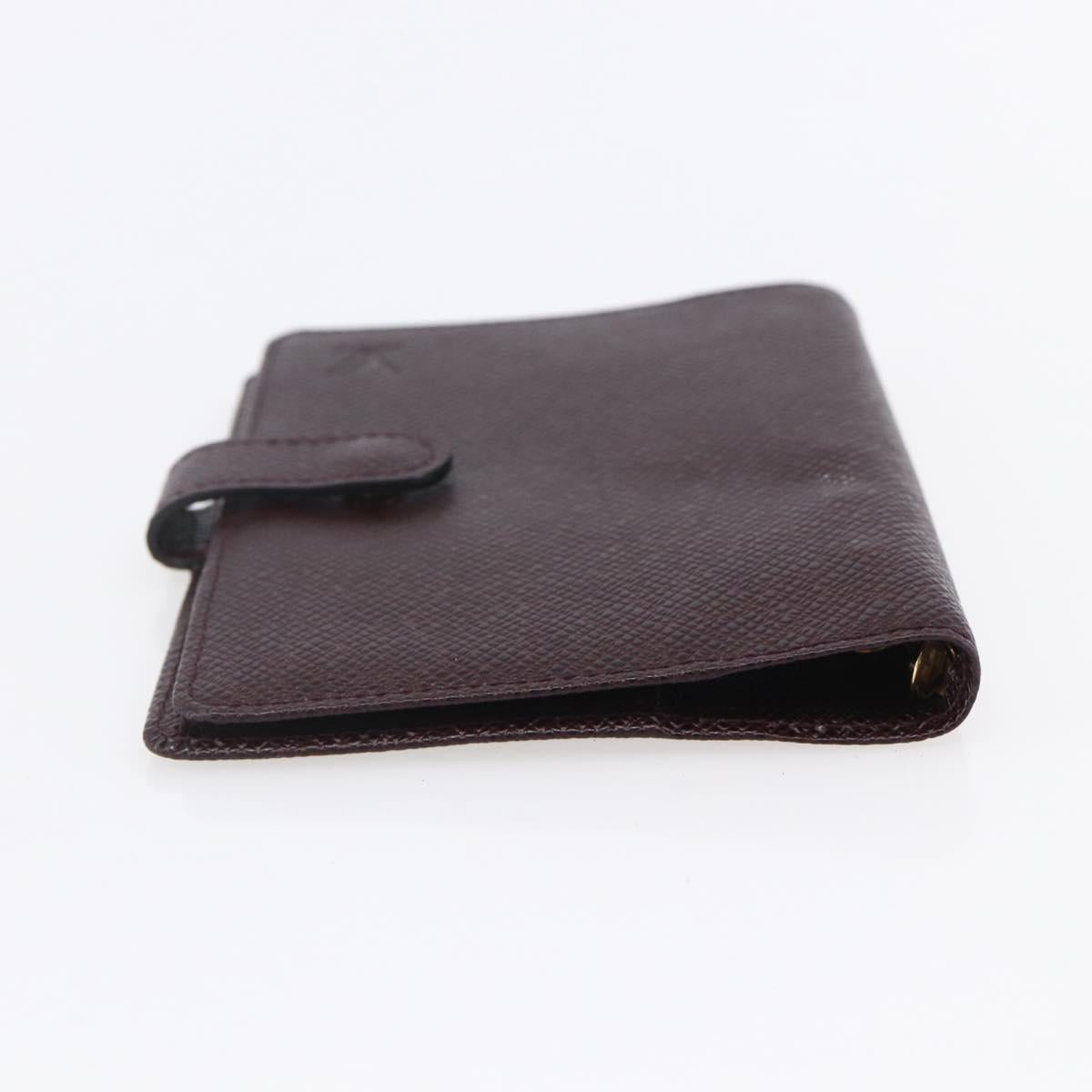 LOUIS VUITTON Taiga Leather Agenda MM Planner Cover Acajou R20416 Auth bs31257