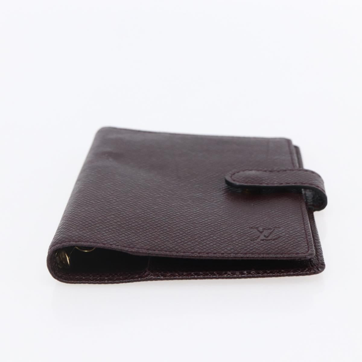 LOUIS VUITTON Taiga Agenda PM Day Planner Cover Acajou R20416 LV Auth bs31257