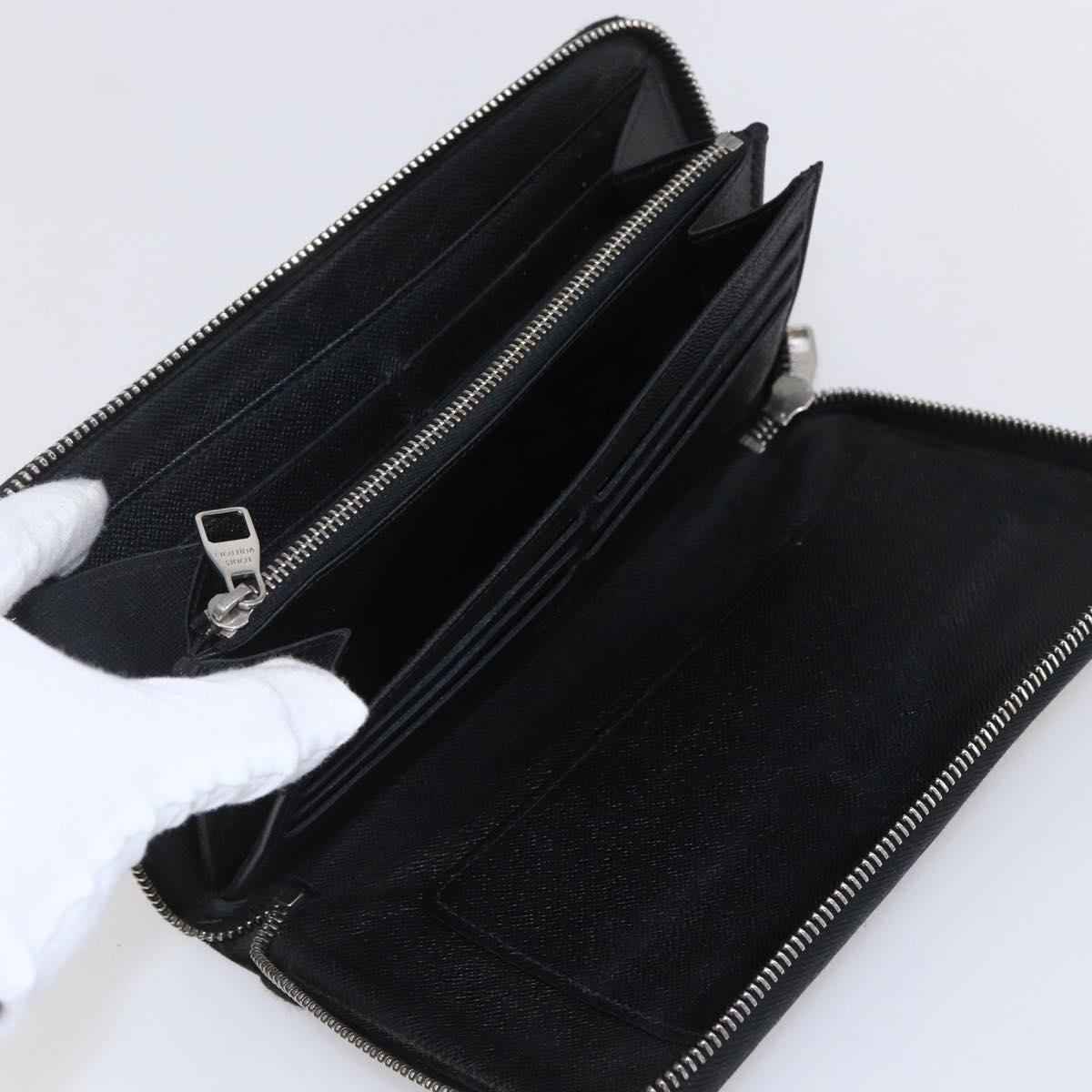 LOUIS VUITTON Damier Graphite Zippy Organizer Long Wallet N63077 LV Auth bs31258
